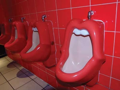 Red lips urinals