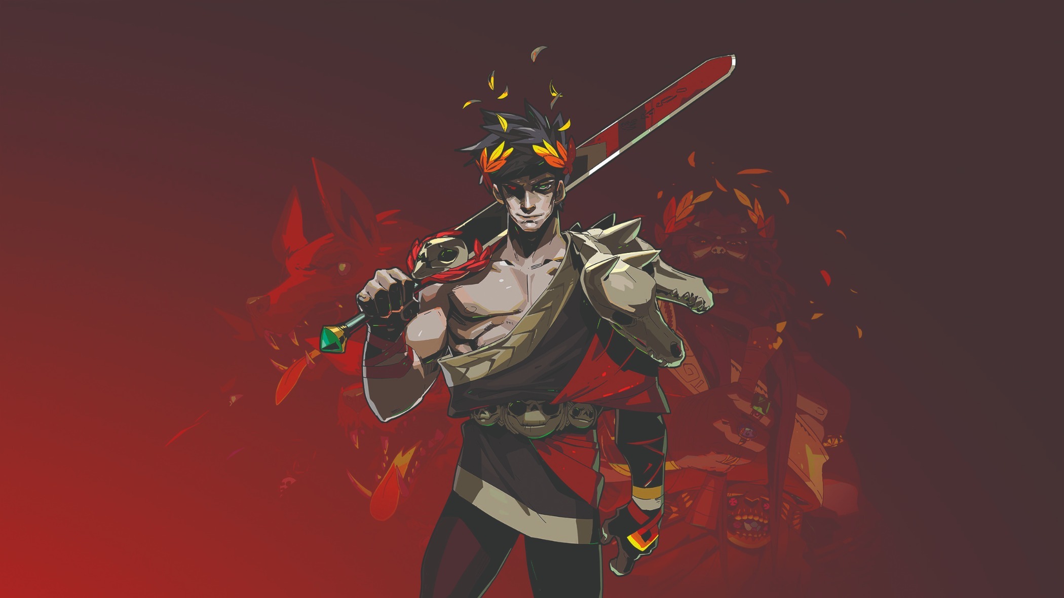 The character Zagreus from Hades wear Ancient Greek-style clothing and carries a sword