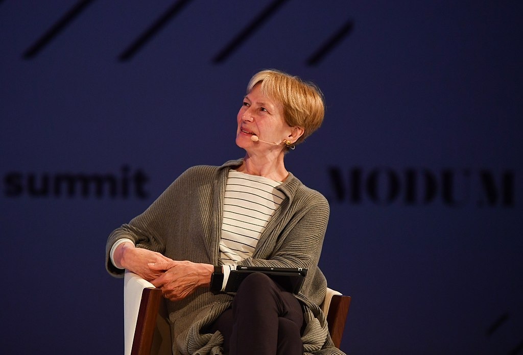 Isabel Hilton on stage at the Web Summit