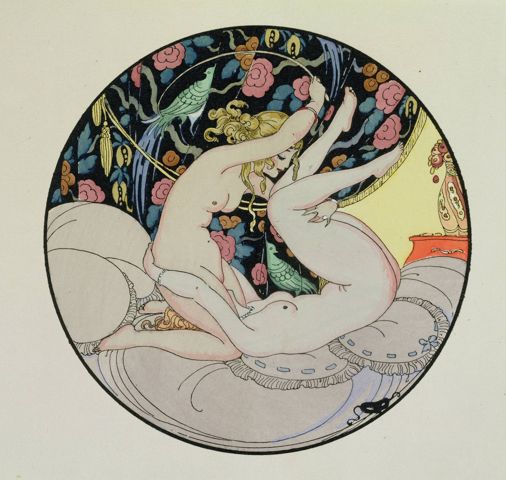 'The Circle of Love' by Gerda Wegener is a painting from 1917 depicting an erotic relationship between two women