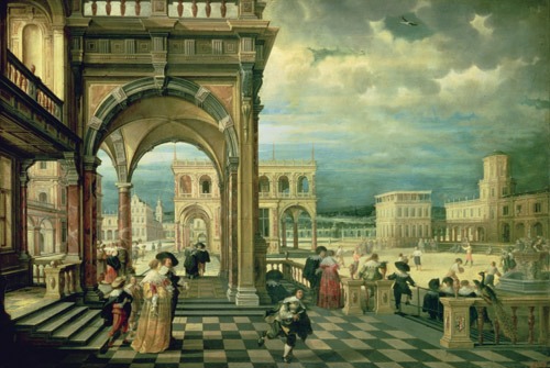 “Italian Palace” (1623), by the Dutch Renaissance painter Hendrick van Steenwyck the Younger