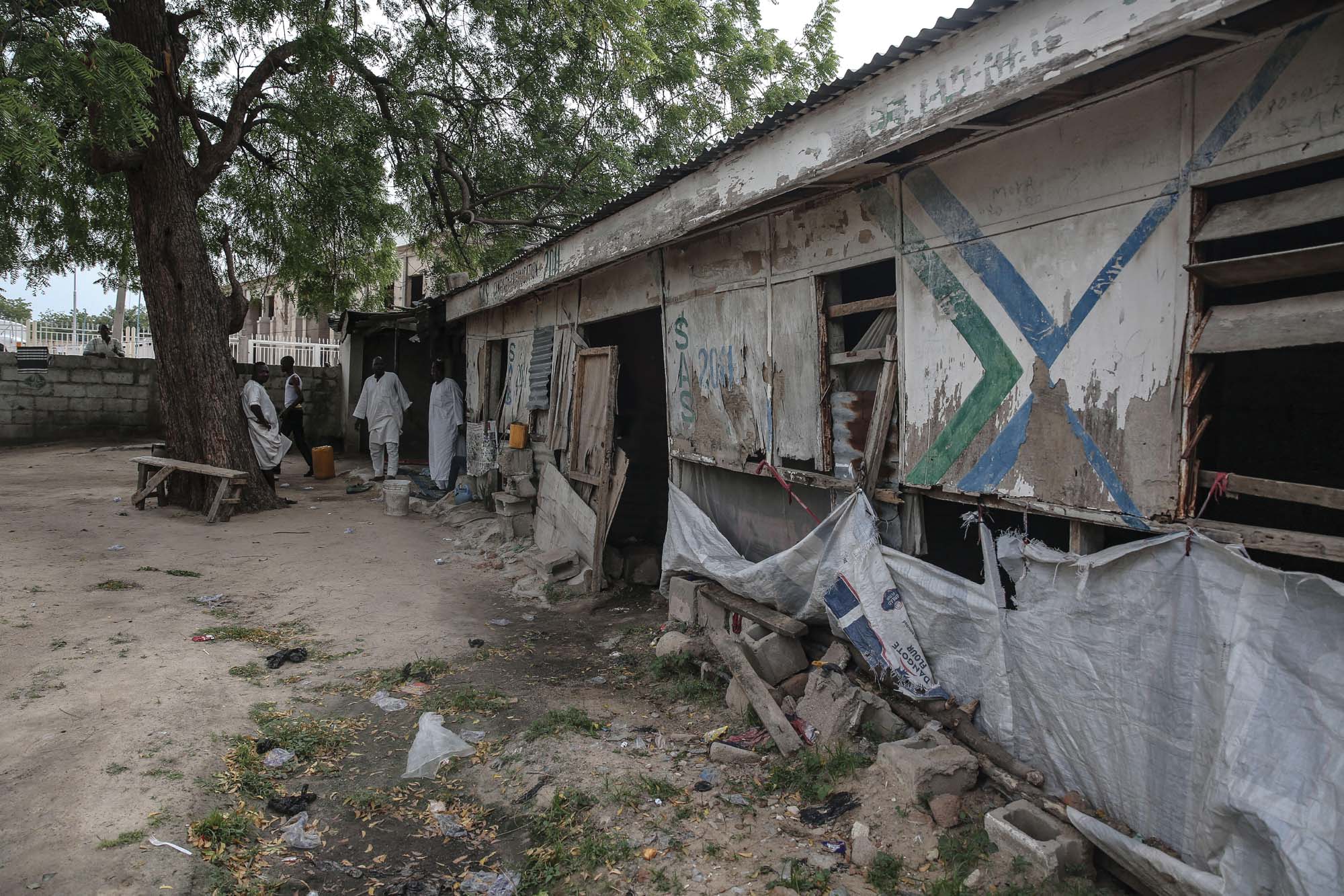 The headquarters of one part of the CJTF vigilante group, who have been fighting Boko Haram