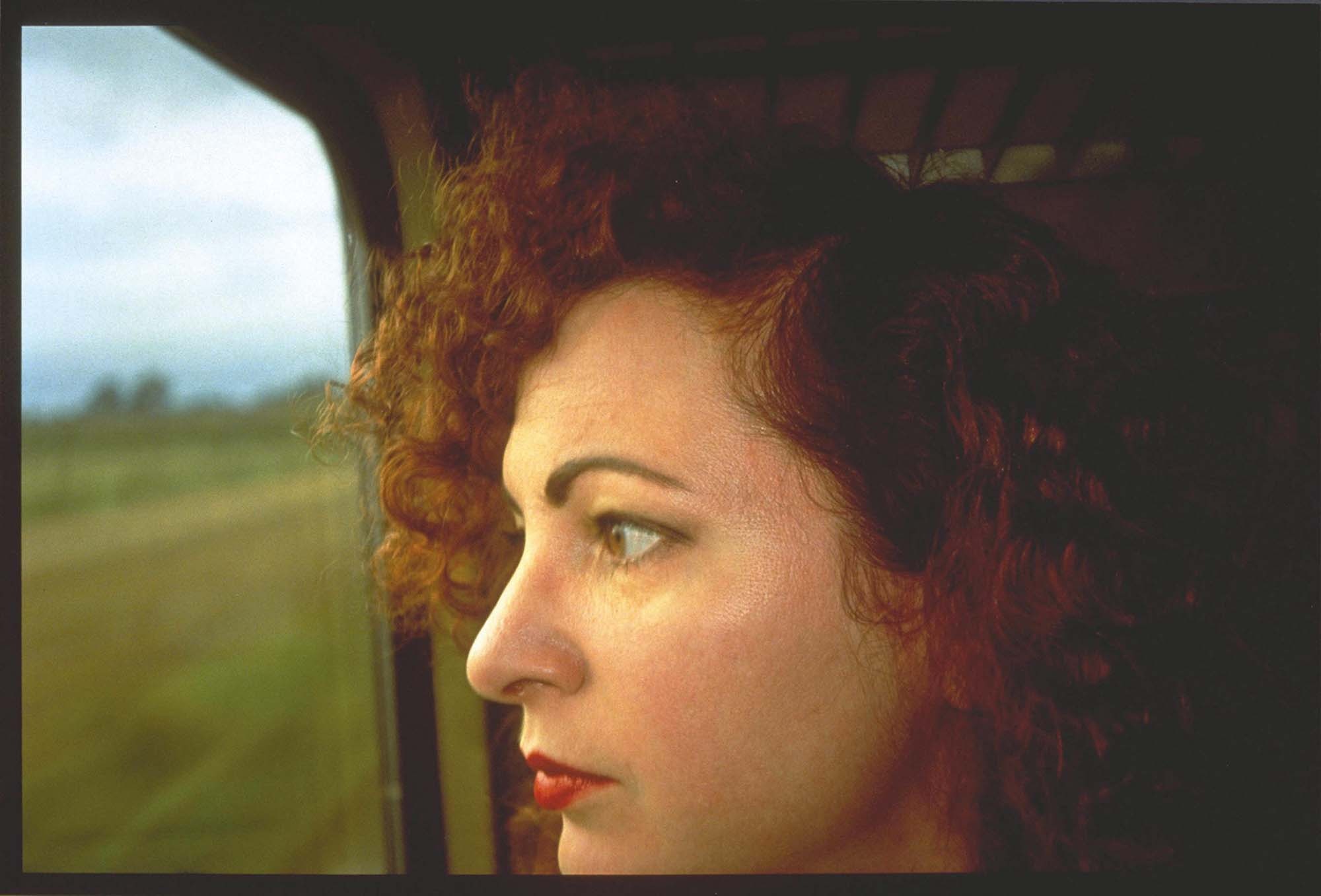 “Self-Portrait on the train, Germany” (1992) by Nan Goldin