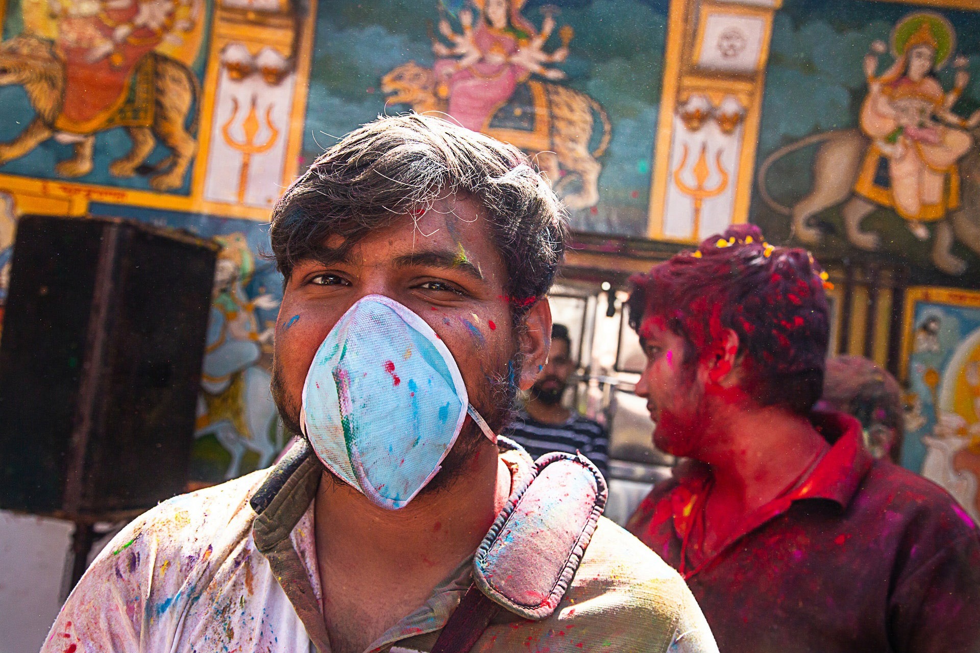 Holi celebrations went ahead in early March. 