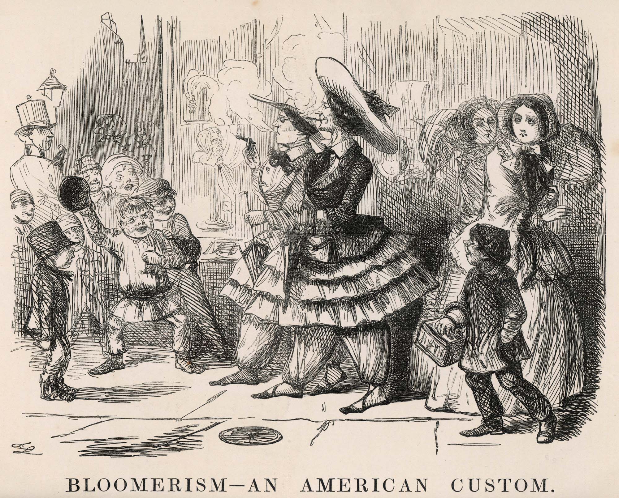 How Britain’s “Punch” magazine in the 1850s saw the new trend in women’s fashion