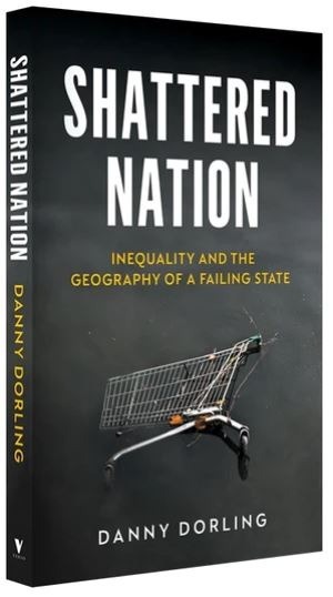 The cover art for Shattered Nation shows an empty supermarket trolley