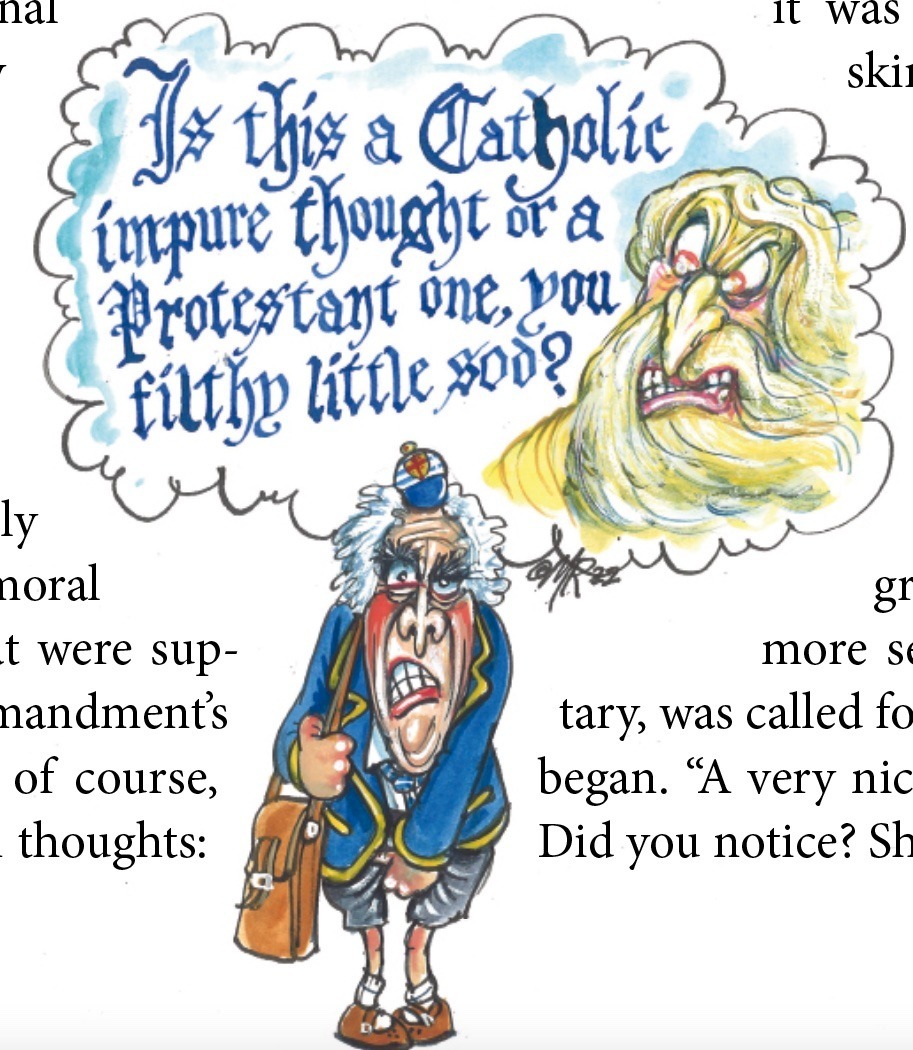 Laurie Taylor as a boy by Martin Rowson