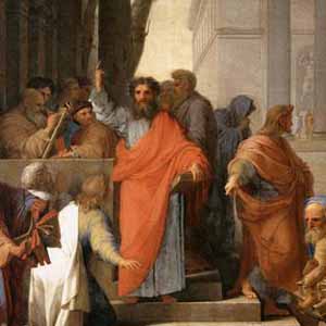 Eustache Le Sueur's painting of St Paul preaching at Ephesus